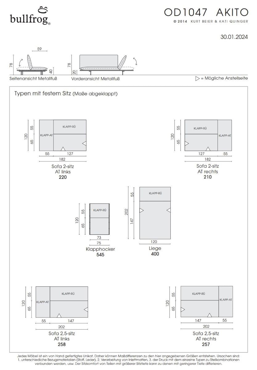 Bullfrog Akito OD1047 Outdoor Sofa – Outdoor-Variante