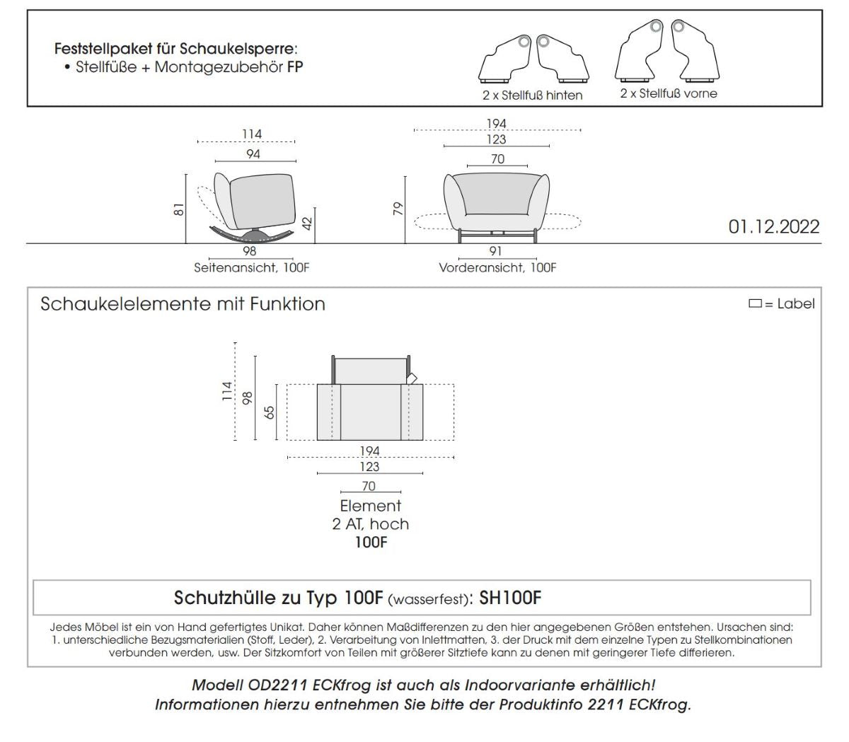 Bullfrog Eckfrog OD2211 Outdoor Sessel – Ansicht 3