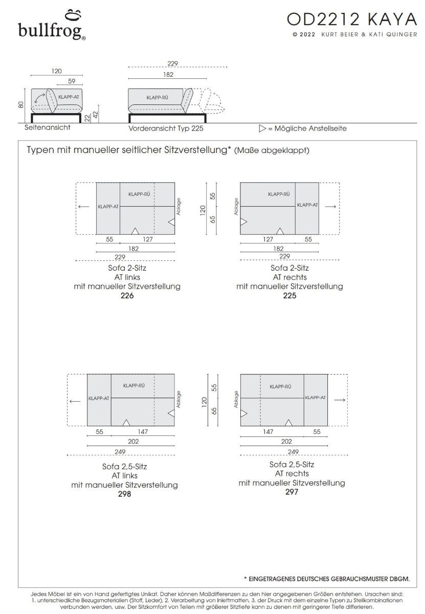 Bullfrog Kaya OD2212 Outdoor Lounge – Outdoor-Variante