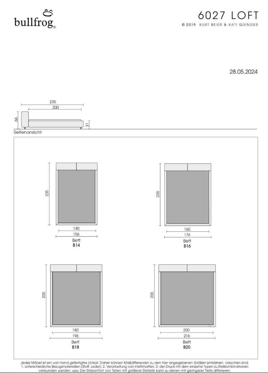Bullfrog Loft 6027 Polsterbett – Ansicht 3