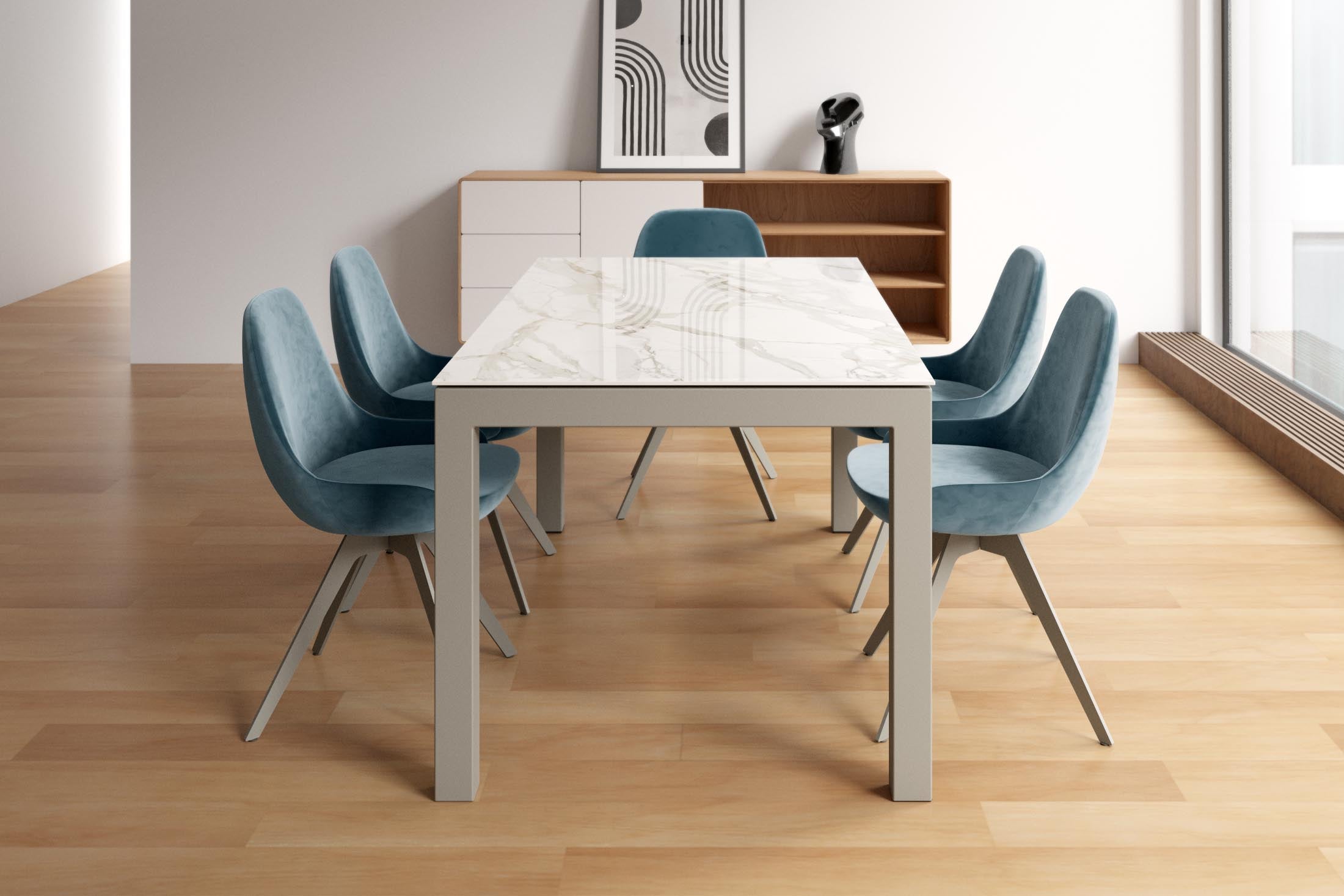 Cancio Keramik Dekton Küchentisch ausziehbar – Ansicht 2