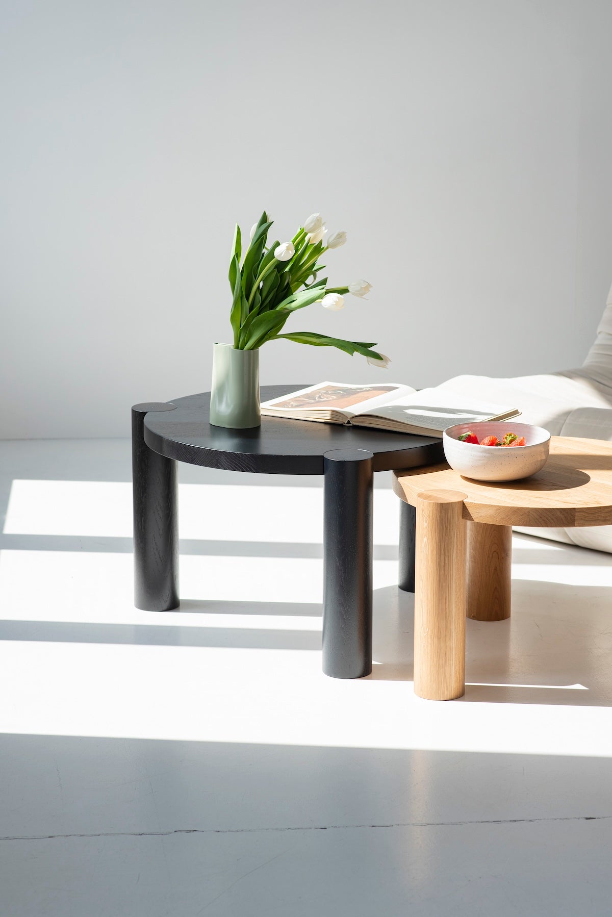 Couchtisch Eiche massiv rund Trika
