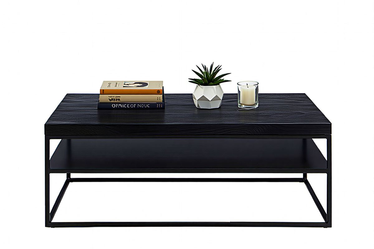 Couchtisch mit Ablage Eiche massiv – Ansicht 2