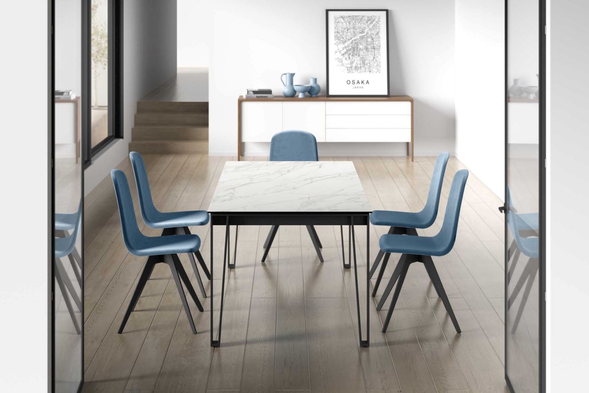 Keramik Küchentisch mit Auszug Osaka von Cancio – Ansicht 2