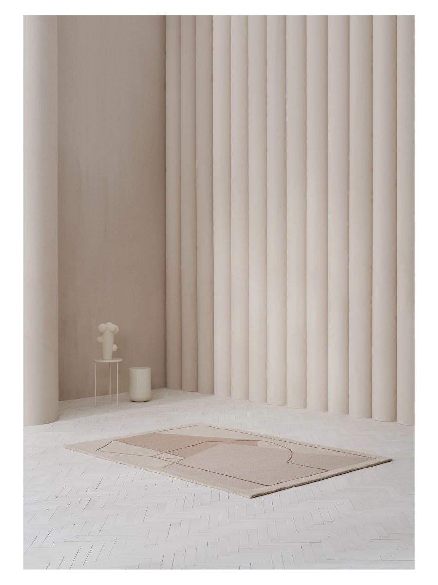 Linie Design Furbo Teppich in Rose