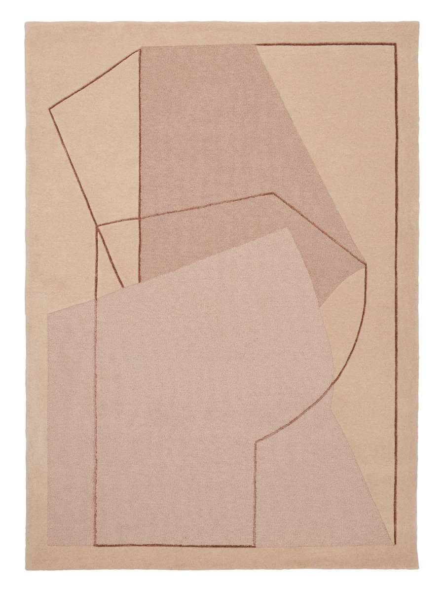 Linie Design Furbo Teppich in Rose