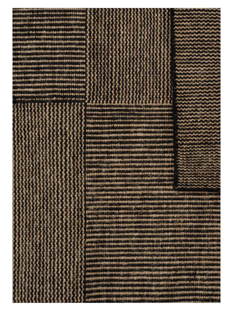 Linie Design Kent Teppich in Schwarz