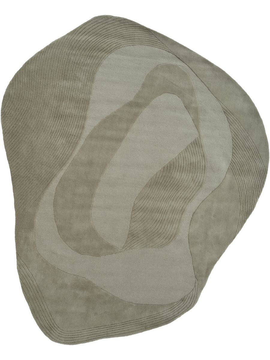 Linie Design Kindle Poetry Teppich in Grün