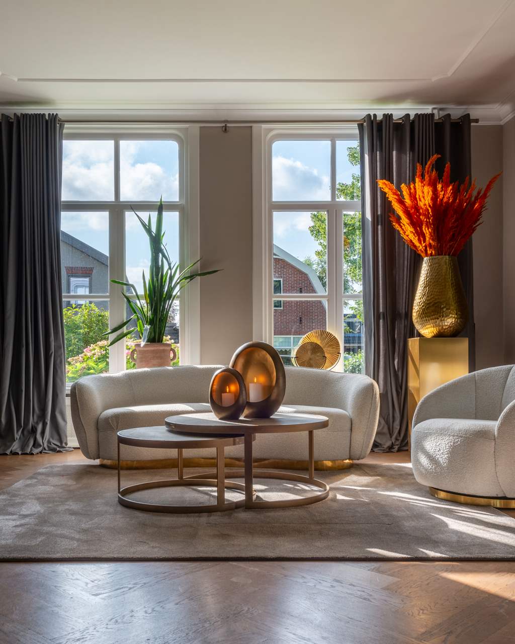 Richmond Interiors Couchtisch Set Bloomville Brass