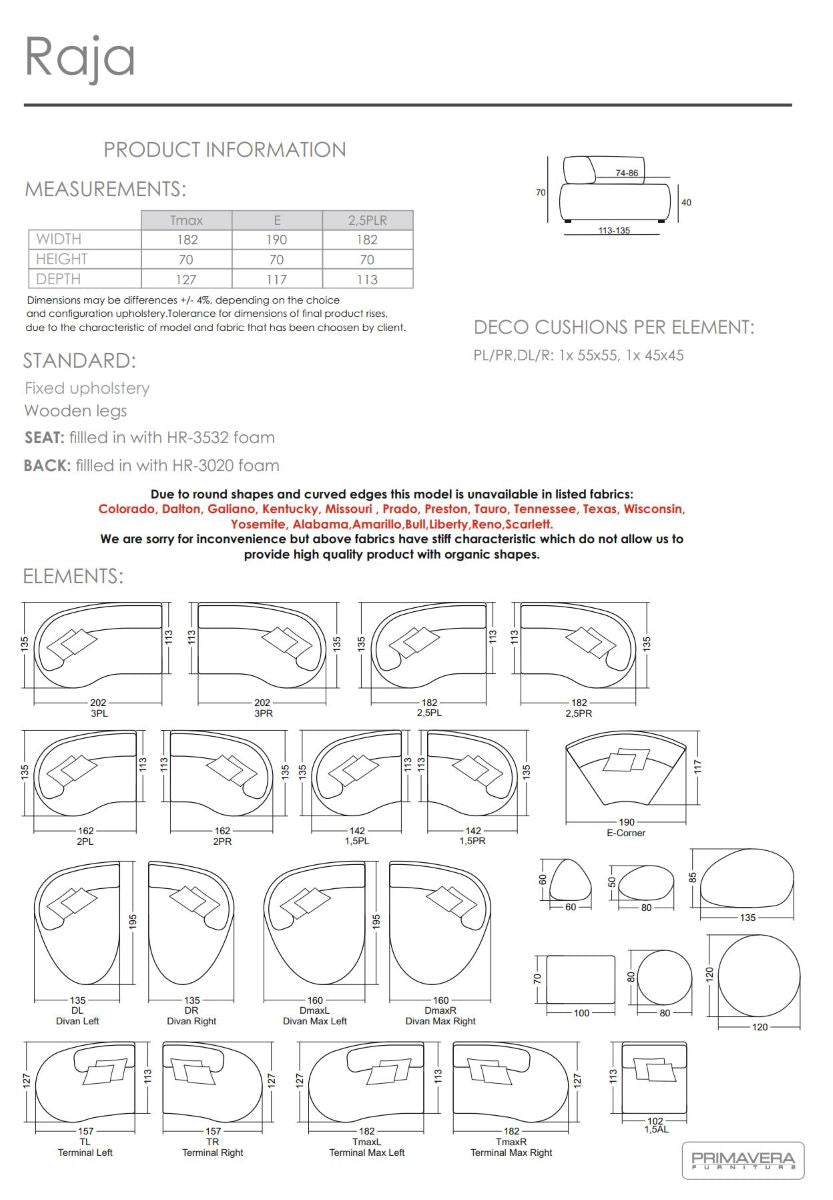 Rundes Big Sofa Raya von Primavera – Ansicht 4