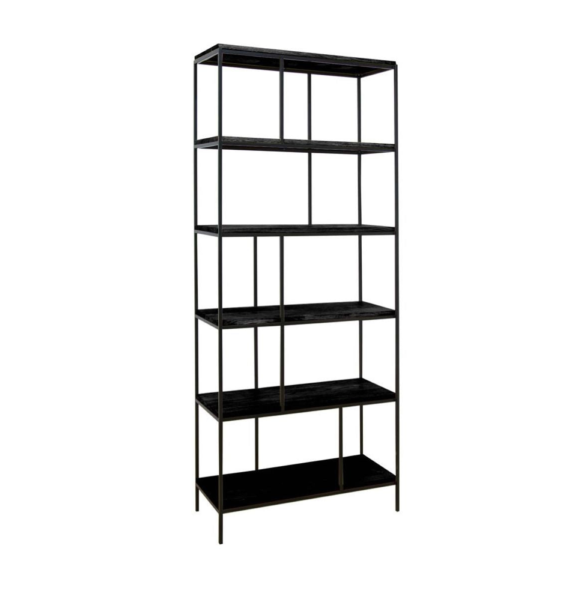 Standregal Eiche Metall schwarz