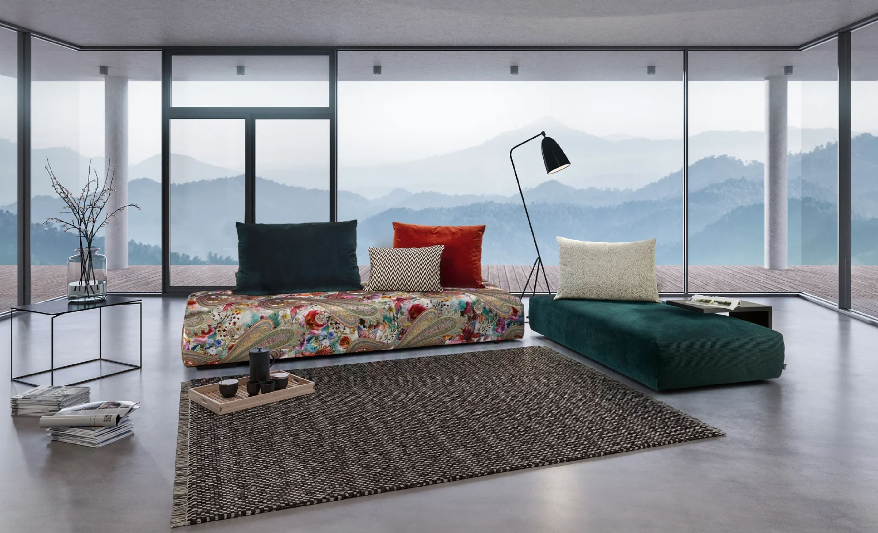 Bullfrog Iwan 1070 Sofa – Bezug Paisley