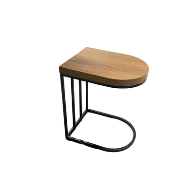 Sofa Beistelltisch Eiche Metall schwarz