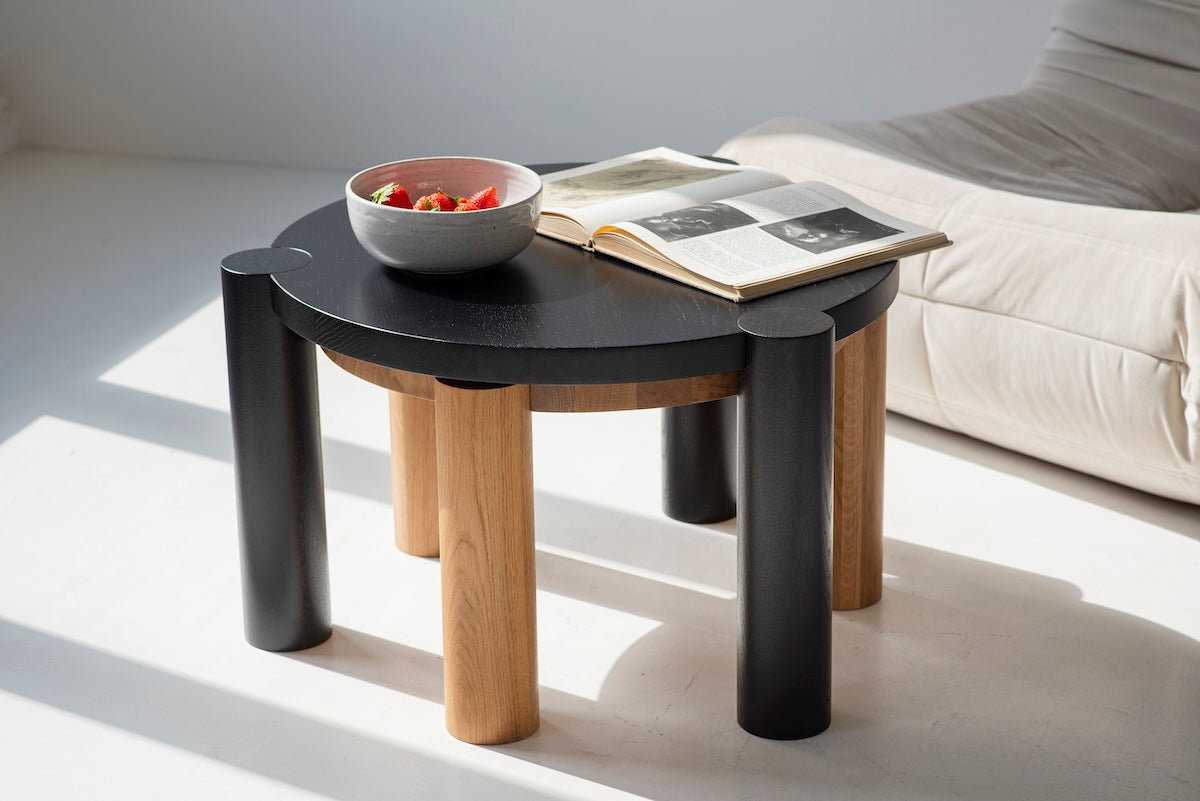 Couchtisch Eiche massiv rund Trika