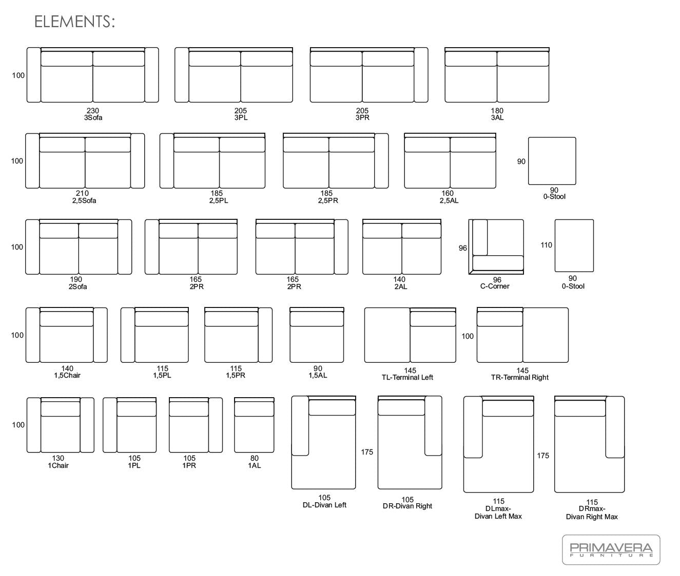 Hussensofa Edmonton von Primavera – Ansicht 4