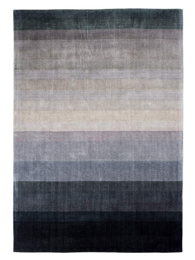Linie Design Combination Teppich in Blau
