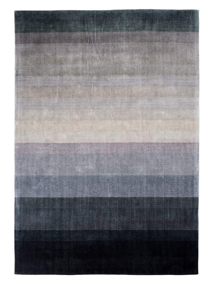 Linie Design Combination Teppich in Blau