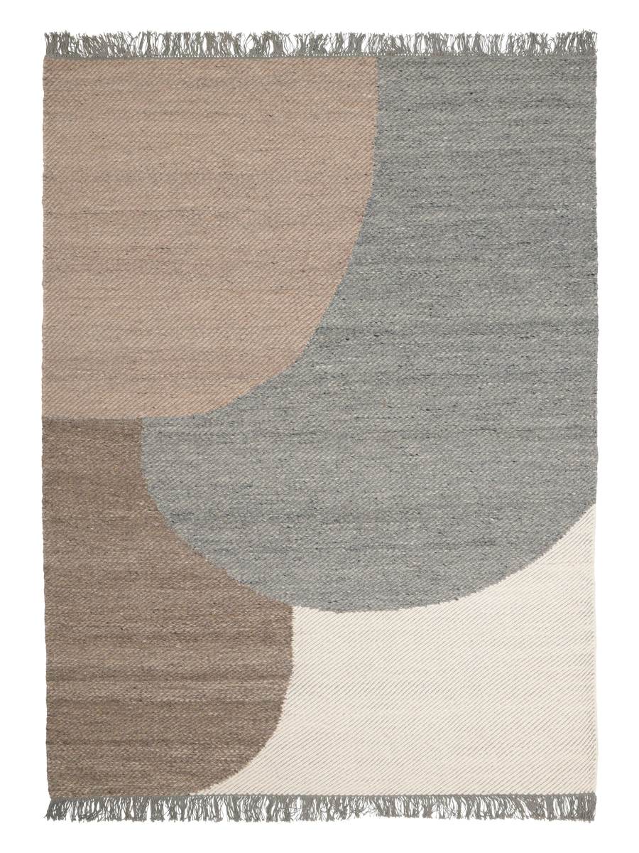 Linie Design Eik Teppich in Grau