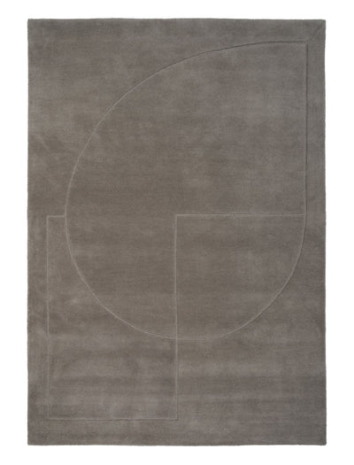 Linie Design Linieal Poem Teppich in Grau