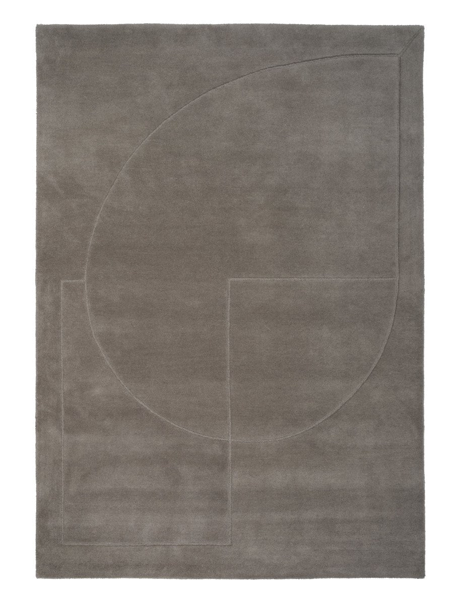 Linie Design Linieal Poem Teppich in Grau