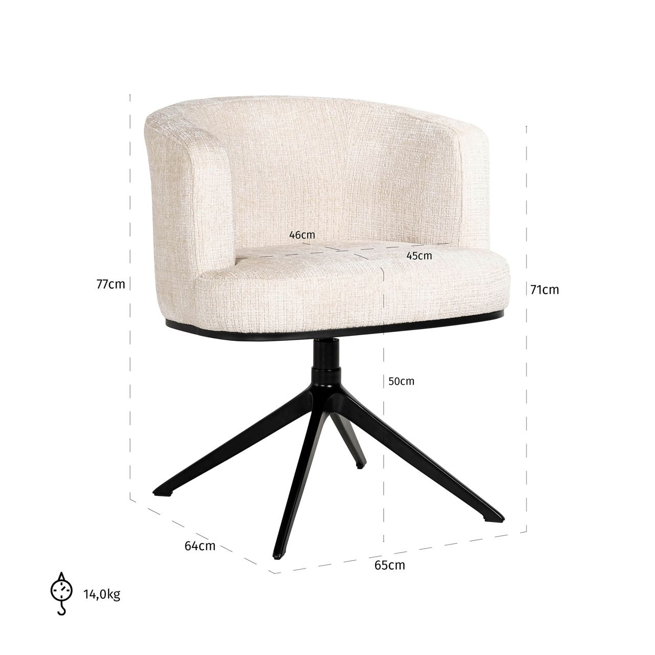 Richmond Interiors Esszimmer Drehsessel Cheyenne