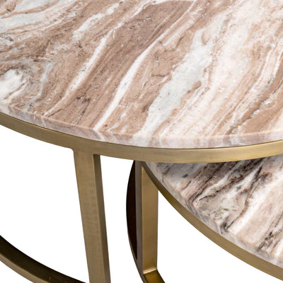 Richmond Interiors Couchtisch Sets Black Gold Mamor