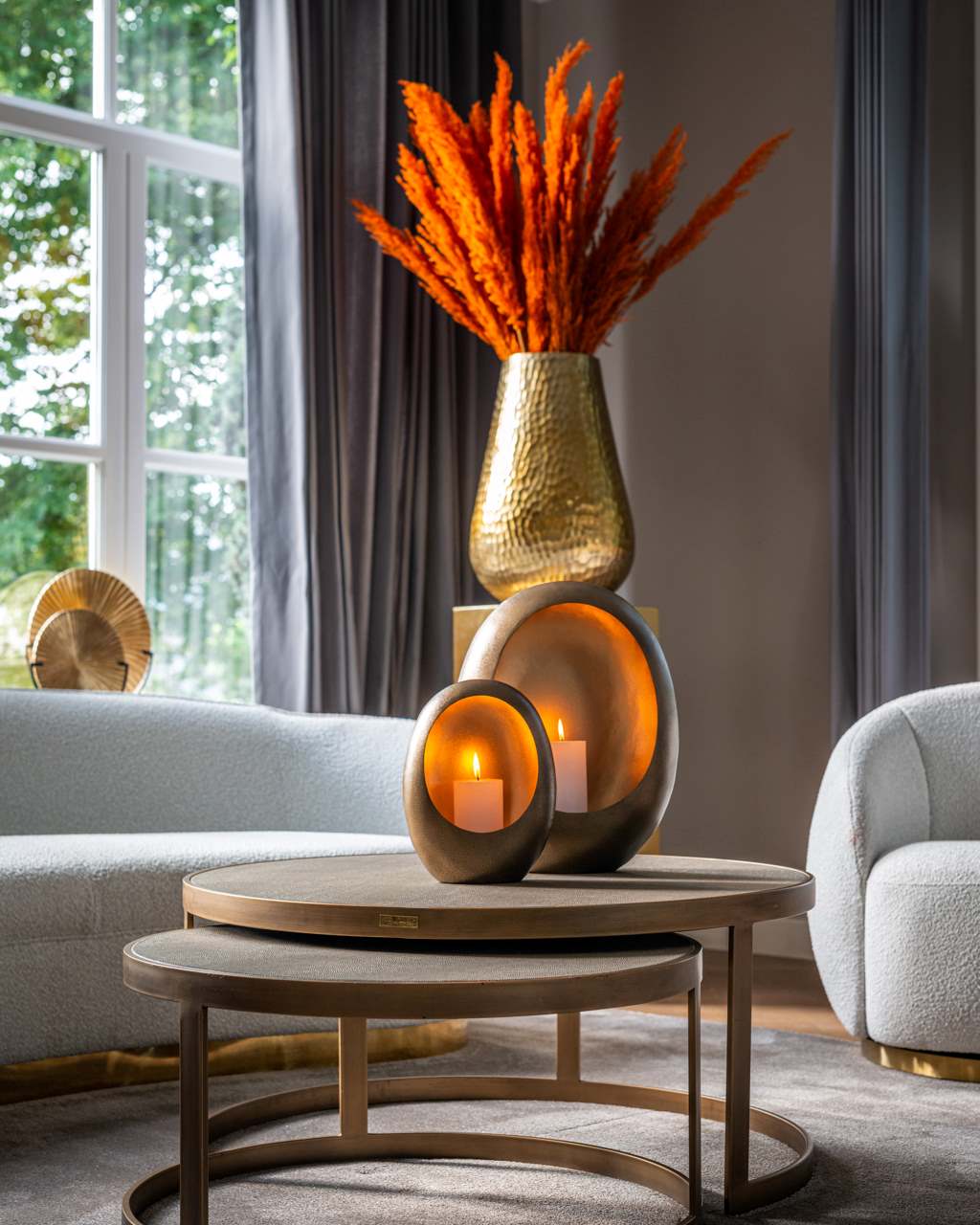 Richmond Interiors Couchtisch Set Bloomville Brass