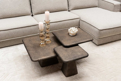 Richmond Interiors Couchtisch Sets Black Gold Mamor