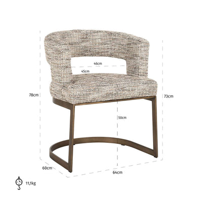 Richmond Interiors Esszimmer Sessel Ellis Gold
