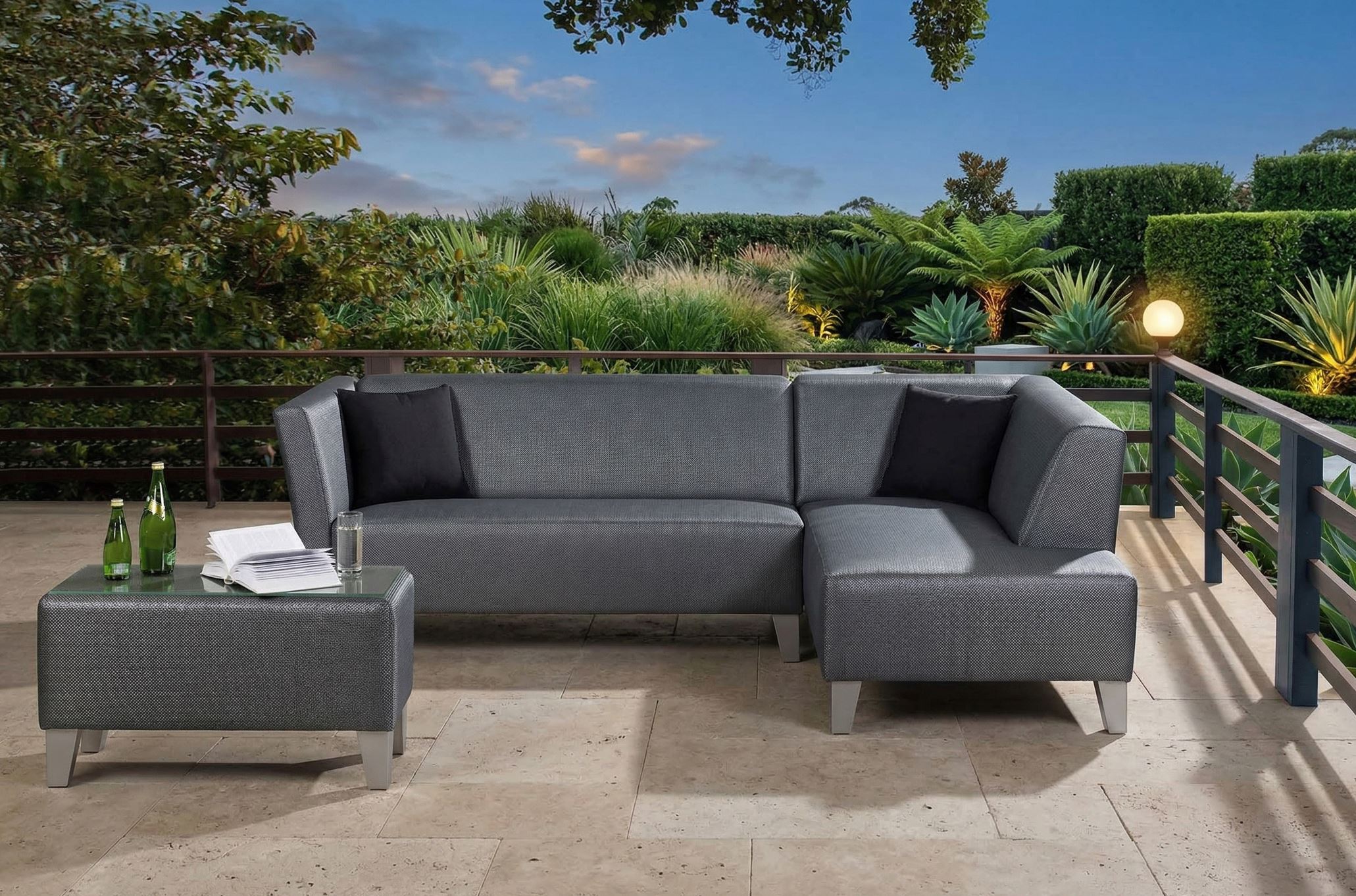 Schmales Outdoor Ecksofa Box von Primavera