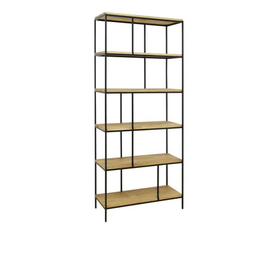Standregal Eiche Metall schwarz