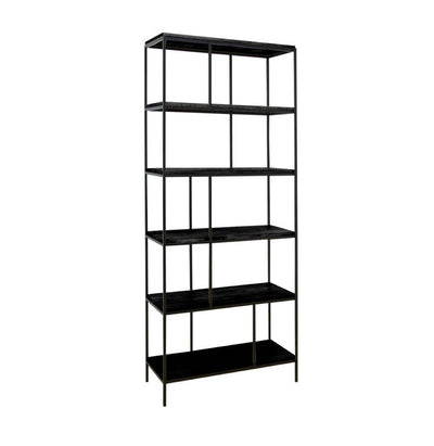 Standregal Eiche Metall schwarz